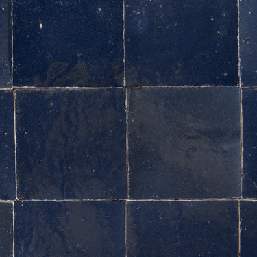 Handmade Moroccan Zellige 4x4 Deep Blue Terracotta Tile