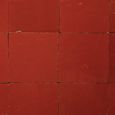 Handmade Moroccan Zellige 4x4 Carmine Red Terracotta Tile