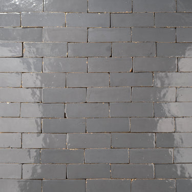 Handmade Moroccan Zellige 2x6 Anchor Grey Bejmat Terracotta Tile