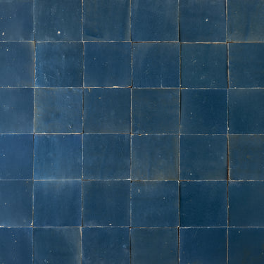 Handmade Moroccan Zellige 4x4 Aegean Blue Terracotta Tile