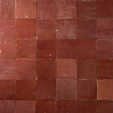 Handmade Moroccan Zellige 4x4 Dark Cinnamon Terracotta Tile