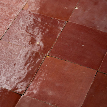 Handmade Moroccan Zellige 4x4 Dark Cinnamon Terracotta Tile