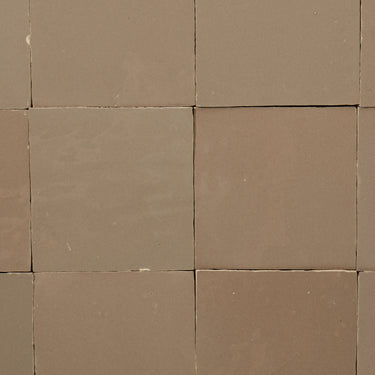Handmade Moroccan Zellige 4x4 Dark Nude Terracotta Tile