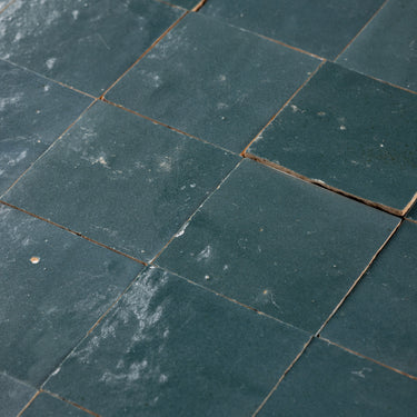 Handmade Moroccan Zellige 4x4 Aegean Green Terracotta Tile
