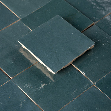 Handmade Moroccan Zellige 4x4 Aegean Green Terracotta Tile