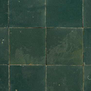 Handmade Moroccan Zellige 4x4 Aegean Green Terracotta Tile