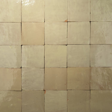 Handmade Moroccan Zellige 4x4 Chardonnay Terracotta Tile