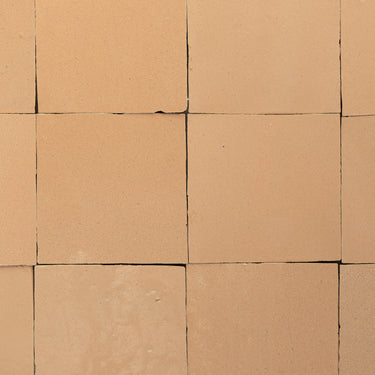 Handmade Moroccan Zellige 4x4 Pastel Orange Terracotta Tile