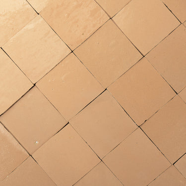 Handmade Moroccan Zellige 4x4 Pastel Orange Terracotta Tile
