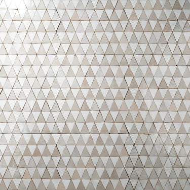 Triangle Pearl with Cotton White Zellige Mosaic