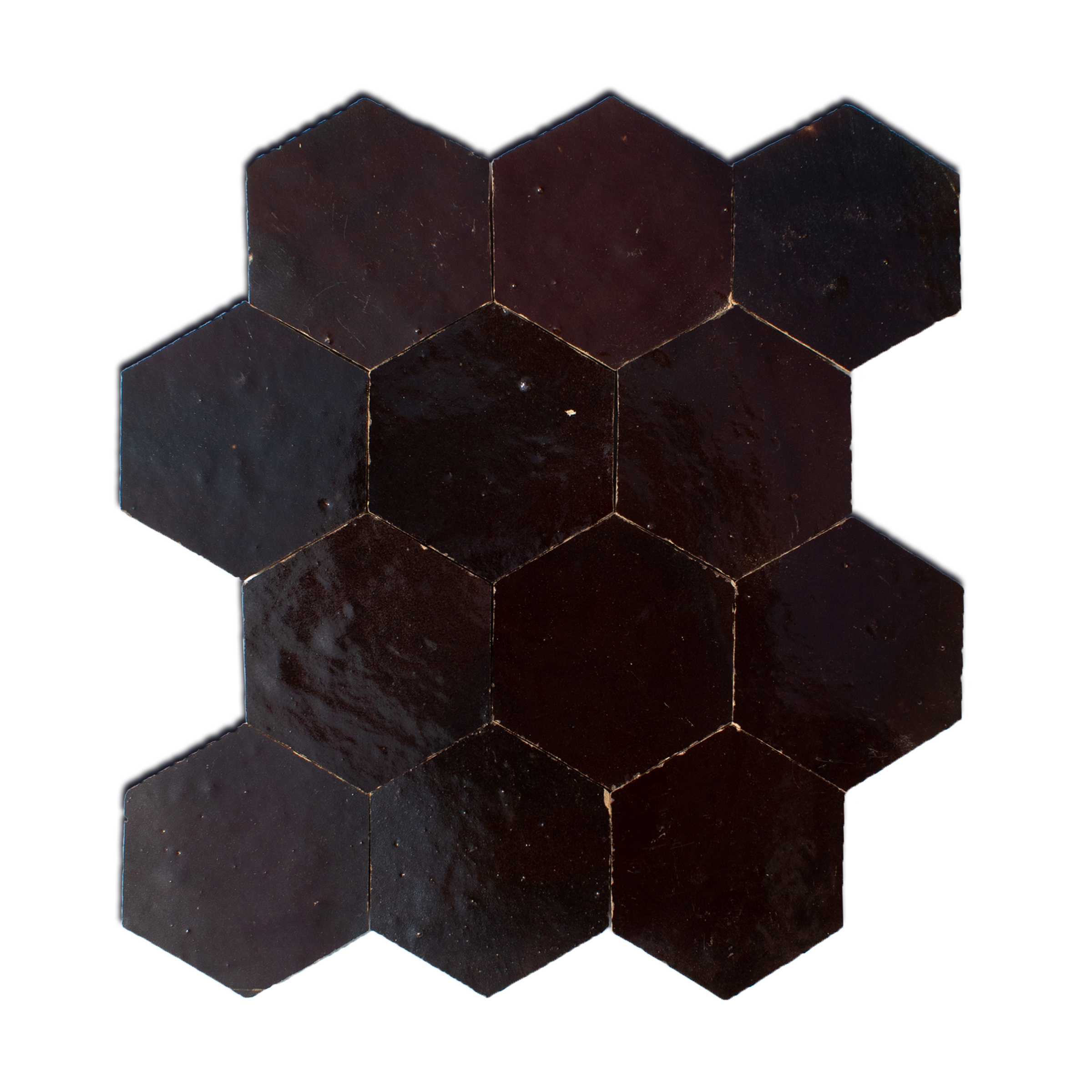 3’’ Hexagon Bitter Morroccan Zellige Mosaic