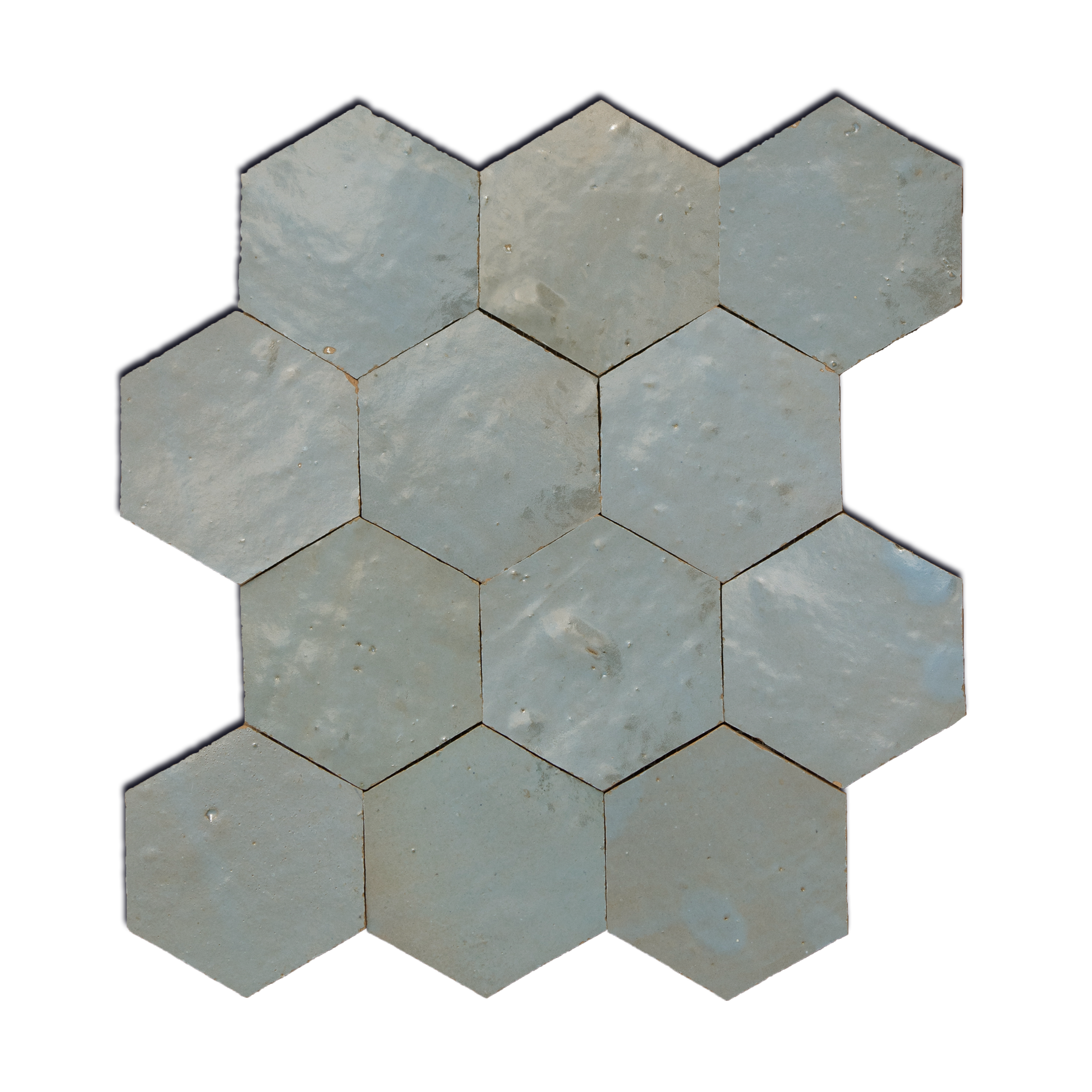 3" Hexagon Morroccan Zellige Mosaic