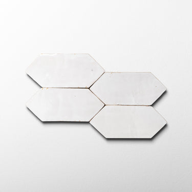 Handmade Moroccan Zellige 2x6 Picket Pearl White Terracotta Tile