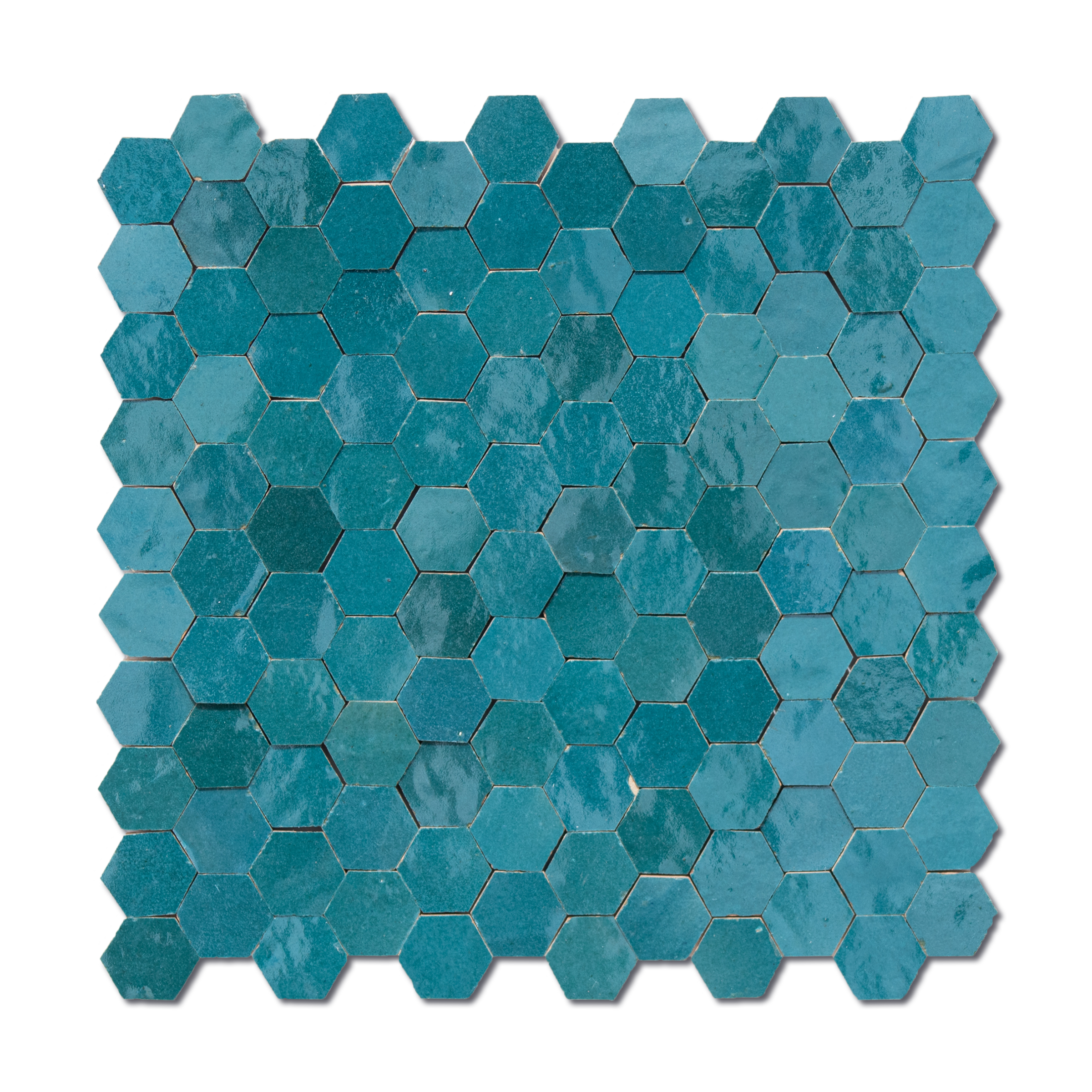 1" Hexagon Moroccan Zellige Mosaic