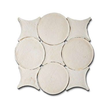 Malaga White Círculo 12x12 Terracotta Tile
