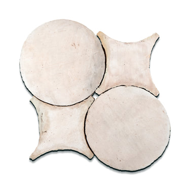 Malaga White Círculo 12x12 Terracotta Tile