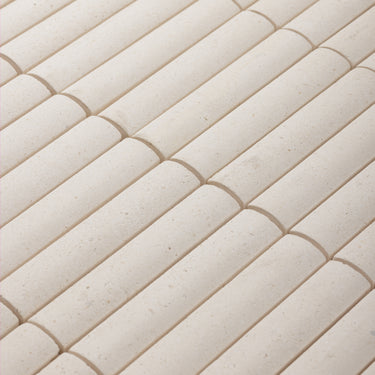 Bamboo Beige Limestone Honed Mosaic Tile