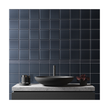 6x6 Block Midnight Blue Ceramic tile