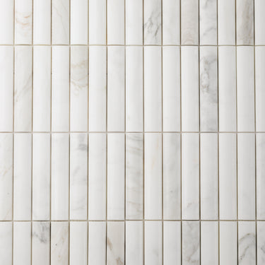 Bamboo Calacata Gold Marble Polished Mosaic Tile