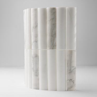Bamboo Calacata Gold Marble Polished Mosaic Tile