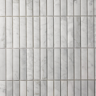 Bamboo Carrara Marble Honed Mosaic Tile