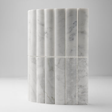 Bamboo Carrara Marble Honed Mosaic Tile