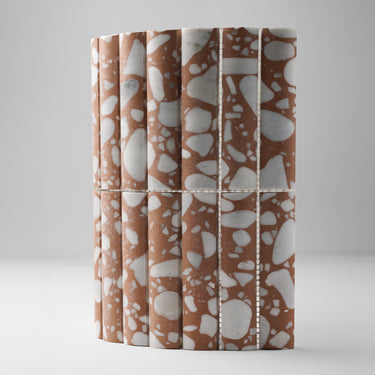 Bamboo Clay Terrazzo Honed Mosaic Tile