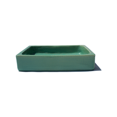 Handmade Glazed Tunisian Green Terracotta Sink
