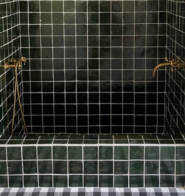 Handmade Moroccan Zellige 4x4 Hunter Green Terracotta Tile
