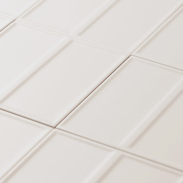 Linear Line Rope White 5x5 Matte Ceramic Tile