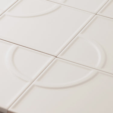 Linear Bow Rope White 5x5 Matte Ceramic Tile