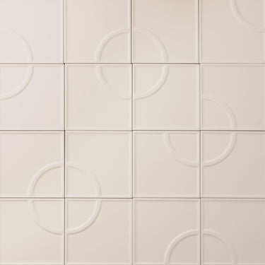 Linear Bow Pear Skin 5x5 Matte Ceramic Tile