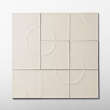 Linear Bow Pear Skin 5x5 Matte Ceramic Tile