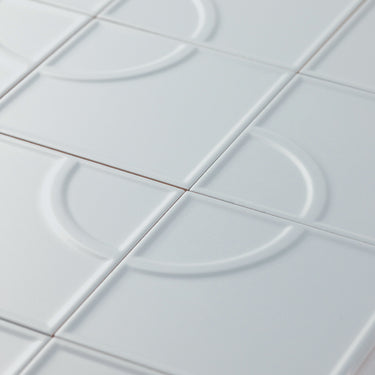 Linear Bow Stonewash 5x5 Matte Ceramic Tile
