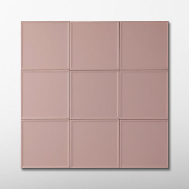 Linear Frame Withered Clay 5x5 Matte Ceramic Tile