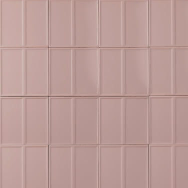 Linear Line Withered Clay 5x5 Matte Ceramic Tile