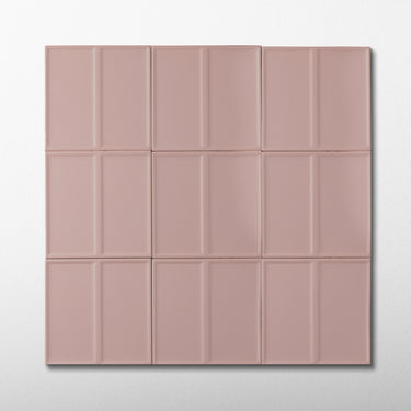 Linear Line Withered Clay 5x5 Matte Ceramic Tile