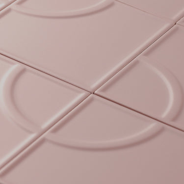 Linear Bow Withered Clay 5x5 Matte Ceramic Tile
