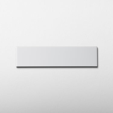 Handmade Brick 2x8 White Flat Glossy Subway Tile
