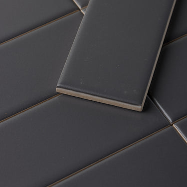 Handmade Brick 2x8 Dark Sepia Matte Subway Tile