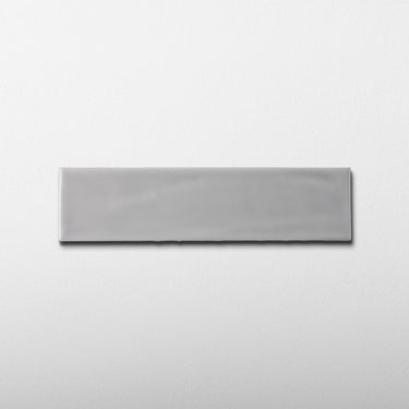Handmade 2x8 Grey Matte Undulated Subway Tile