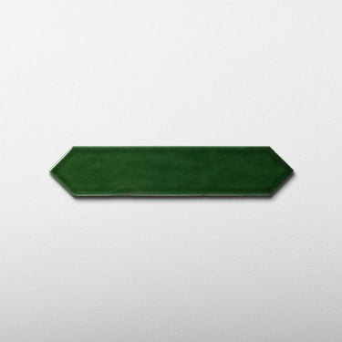 Picket 2x10 Jade Green Glossy Undulated Subway Tile