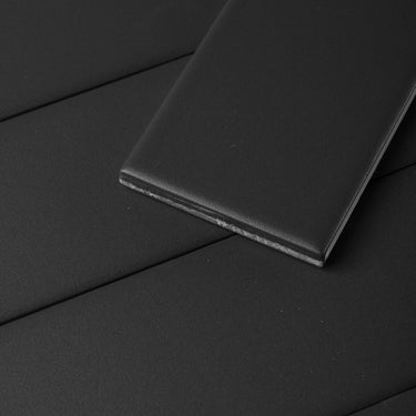 City Brick 2.5x10 Black Matte Porcelain Tile