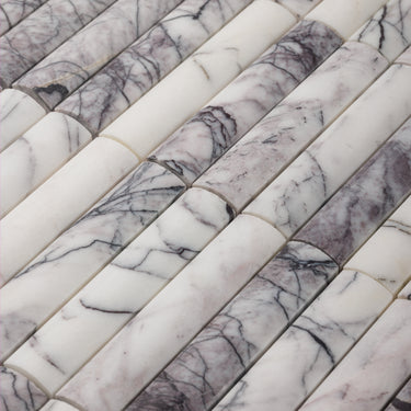 Bamboo Lilac Marble Honed Mosaic Tile