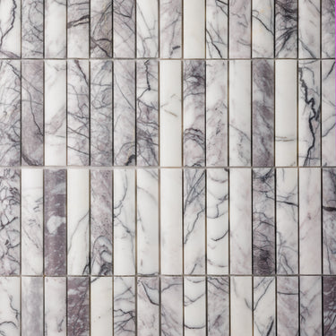 Bamboo Lilac Marble Honed Mosaic Tile