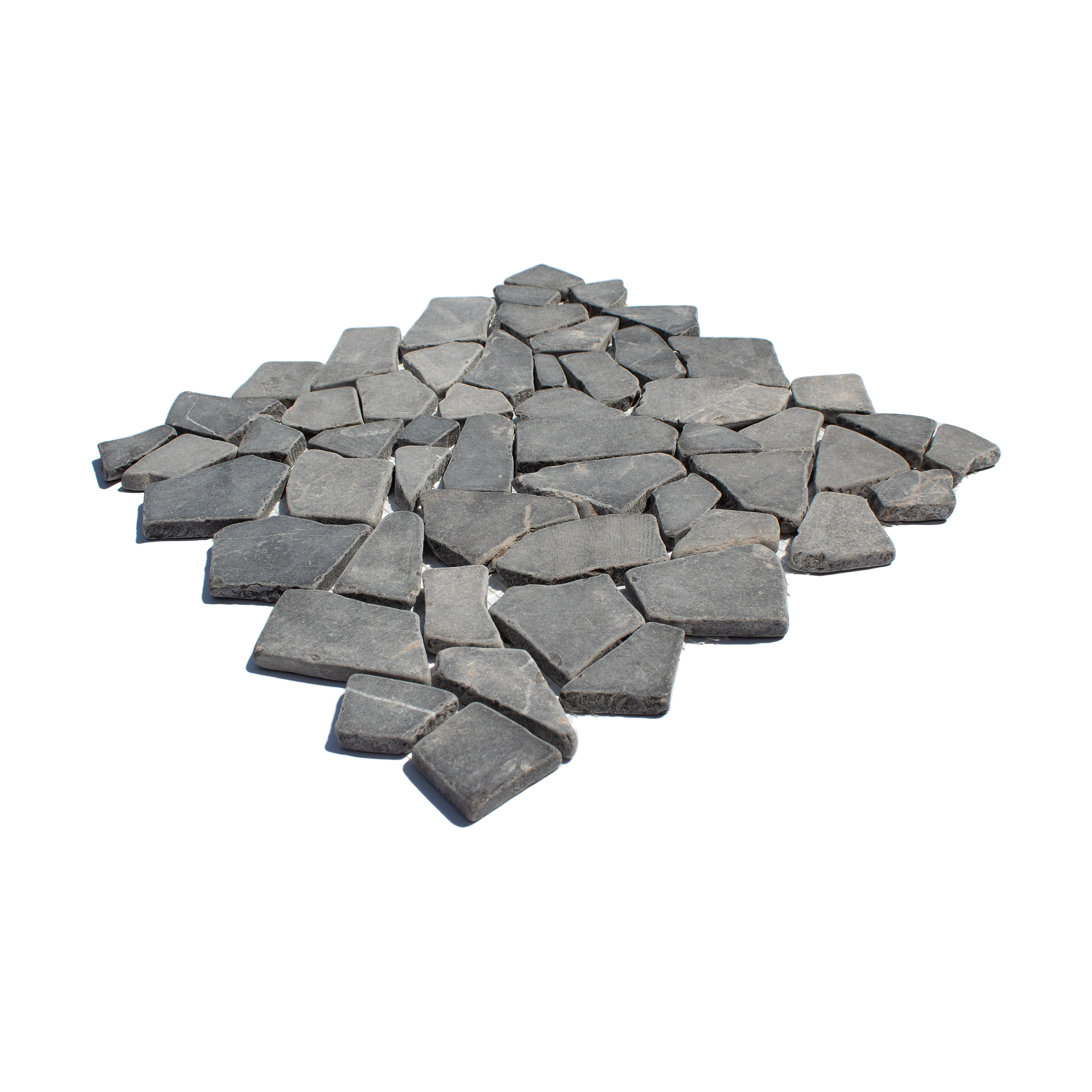 Anchor Grey Random Size Sliced Pebble Stone Mosaic