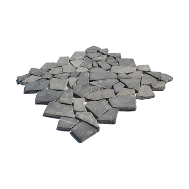 Anchor Grey Random Size Sliced Pebble Stone Mosaic