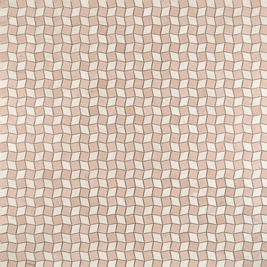 Mosaico Piazza Bianco Perlino with Rosso Perlino Marble Honed Mosaic Tile