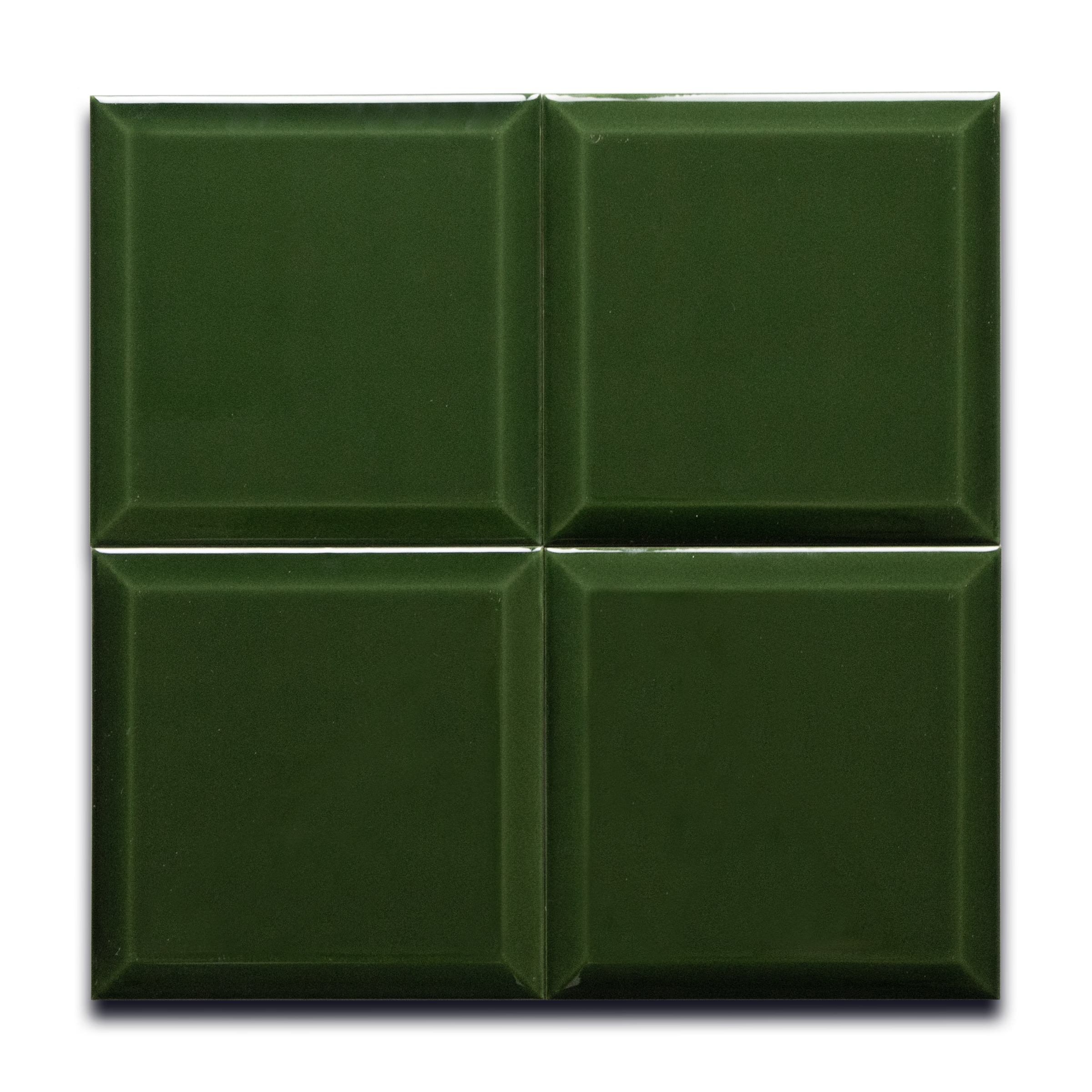6x6 Block Jade Green Bevelled