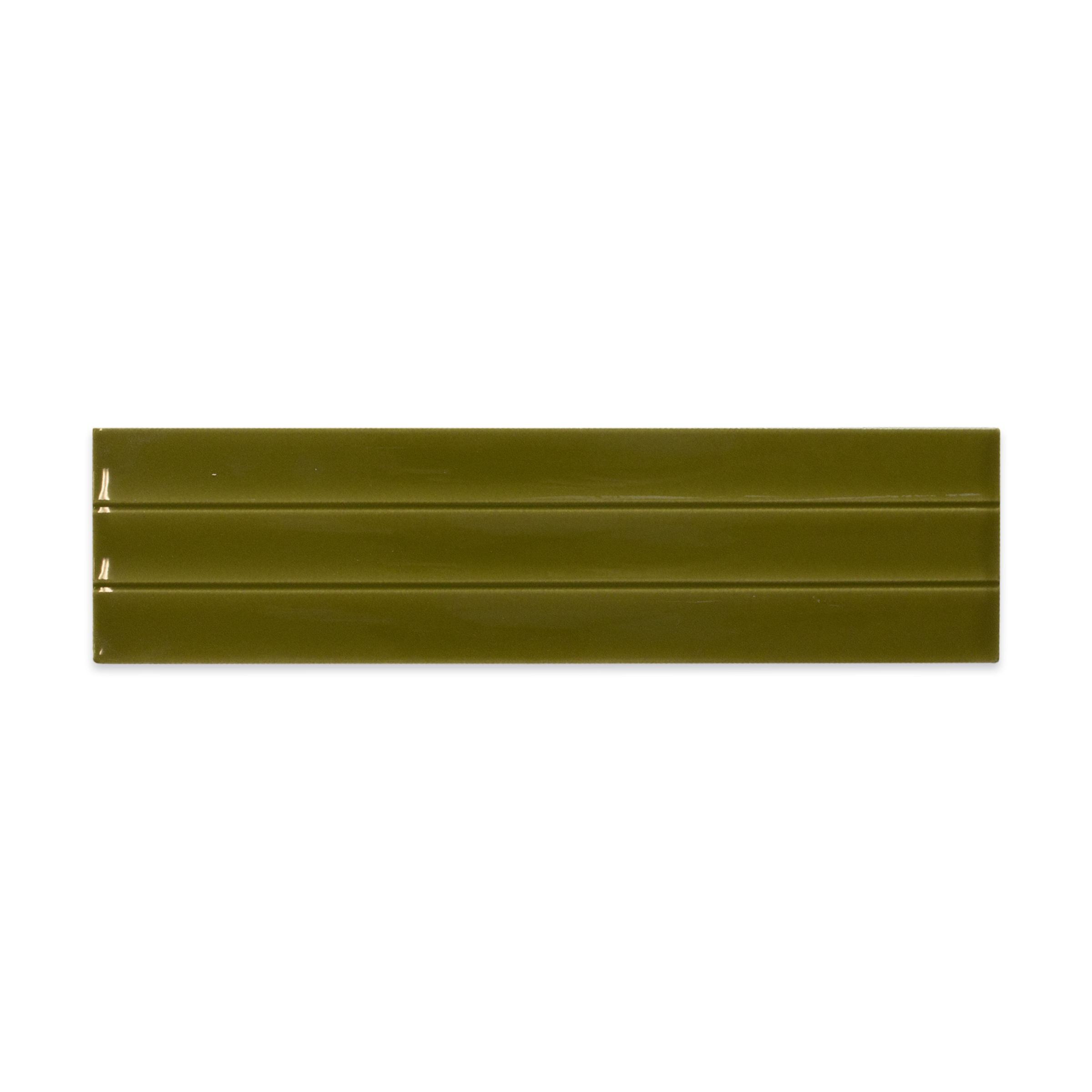 Relief Olive Drab Green Flat Ceramic Tile
